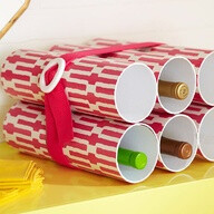 Use PVC pipe to make an inexpensive bottle rack or art supplies holder. Get instructions here: http://www.bhg.com/decorating/do-it-yourself/accents/diy-storage-for-every-room/?socsrc=bhgpin113012bottl…