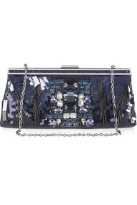 Grace embellished satin clutch by Valentino