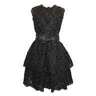 Black lace cocktail dress - c late 50s