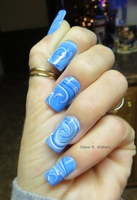 OPI My Boyfriend Scales Walls, QRS Cruiser and QRS Love is Blue