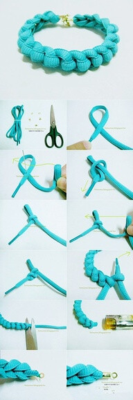 DIY bracelet..shoe string.. cool idea!