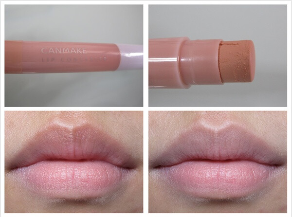 canmake lip concealer - 01. 唇部打底.这个粉粉的,涂多了会卡唇纹.