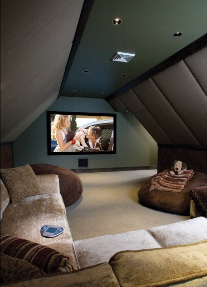 attic movie room