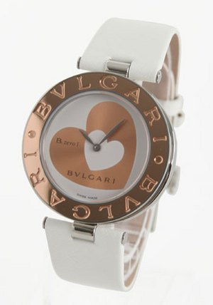 BVLGARI B-Zero 1 系列粉金桃心石英女表