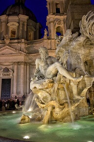 Fountain of the Four Rivers in Piazza Navona, #Rome, Italy #Luxury #Travel Gateway http://VIPsAccess.com/luxury-hotels-rome.html