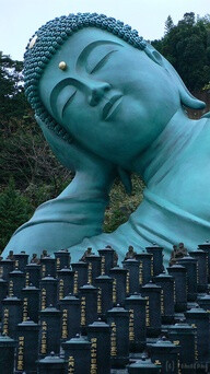 The Sleeping Buddha of Nanzoin Temple in Fukuoka, Southern Japan