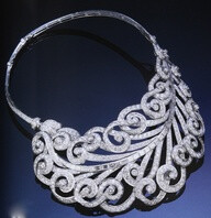 ART DECO PAUL FLATO DIAMOND FEATHER NECKLACE, CIRCA 1930'S