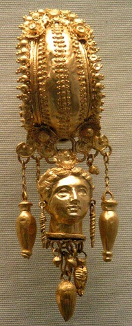 Gold earing from British museum. London