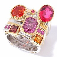 ✮ Vogue II 7.00ctw Multi-Gemstone "Vegas Stack" Ring ✮