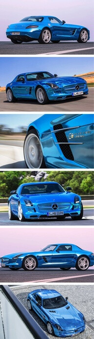 The world’s most powerful (and expensive) electric production car: Mercedes-Benz SLS AMG Electric Drive, scheduled for release June 2013 ★