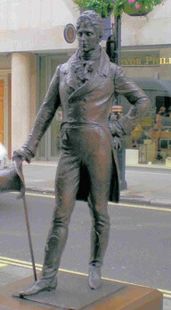 Beau Brummell on Jermyn Street, London UK