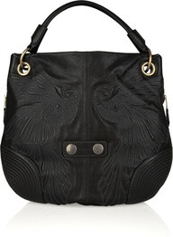 ALEXANDER MCQUEEN   Embroidered Leather Hobo Bag