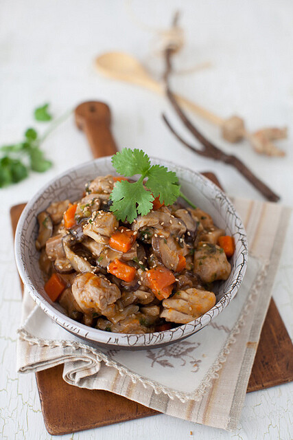Sesame Chicken Stew with Shiitake Mushrooms