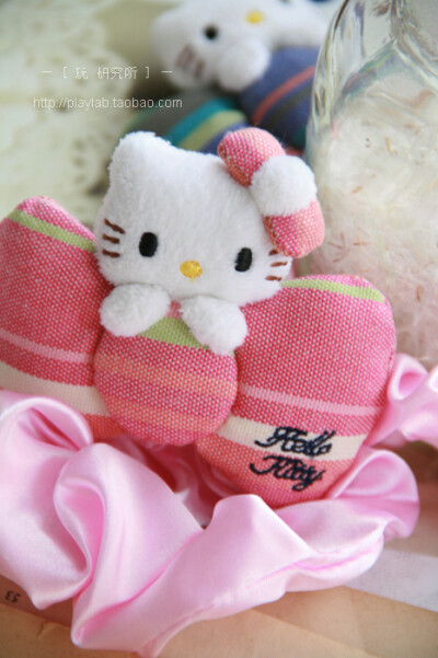 hello kitty 粗布发圈