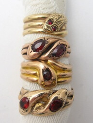 Victorian snake rings