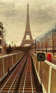 Le metro aerien by Jules Lefranc