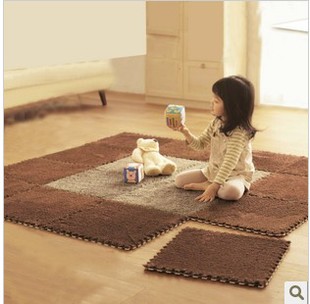 日式柔软羊羔绒魔方客厅卧室防滑地毯地垫 儿童安全爬行垫