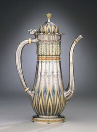 Tiffany & Co. coffeepot, 1893. Silver with enamel, ivory, and jade. Carnegie Museum of Art, Pittsburgh