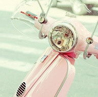 pink vespa