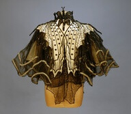 Pingat Jet Beaded Butterfly Evening Cape (back), 1890's