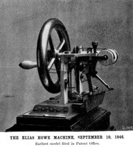 In 1846 Elias Howe, one of the 1st to patent a sewing machine!