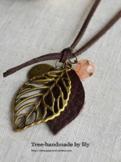 vintage leaf，necklace