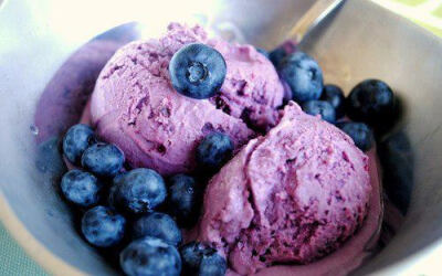 Blueberry ice cream