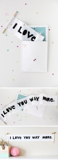 DIY scroll letter for valentines day