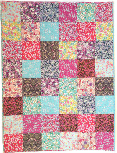 Patchwork Cot Quilt Kit - Liberty Fabric - Includes Bias and Backing fabric