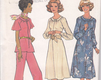 1975 sewing pattern Simplicity 7148 size 14 1/2 bust 37 pants dress top