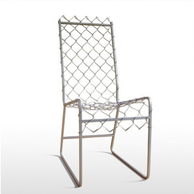 recycled chain link fence chair, design squish blog