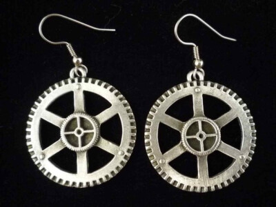 Steampunk Jewelry - Steampunk Gear Earrings