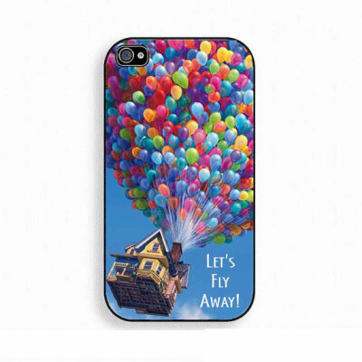 Up iPhone Case 4 & 4s, balloons, fly high, flying house, custom your quote, customized, personalized