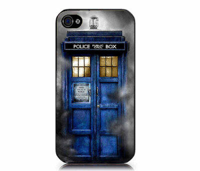 Doctor Who Foggy Police Box Case 4 & 4s, foggy, blue, mystery, Public Call