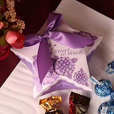 紫色喜糖盒 新娘捧花欧式创意喜糖盒子 原创甜星系列糖果盒