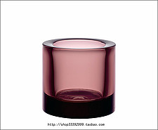 芬兰Iittala KIVI基维系列烛台中号粉紫色/玫瑰紫005431实拍图