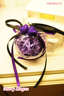 客定制款 参考 黑紫色 魅惑感升级 露珠 喜糖盒/礼盒 玛瑞玲婚艺