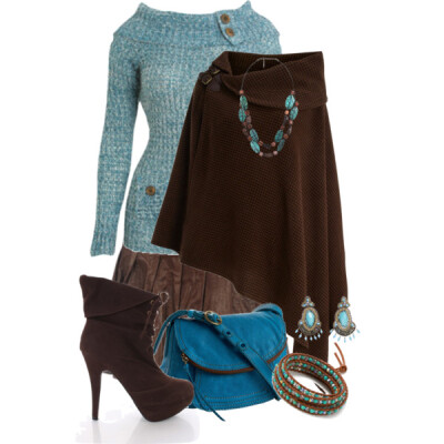 Brown & Turquoise