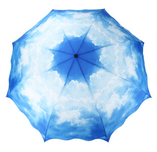 蓝天白云伞 三折手动伞 天空伞 防紫外线晴雨伞