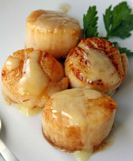 Seared Sea Scallops In Saffron Sauce Recipe..