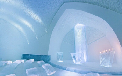 瑞典的冰雪艺术旅馆