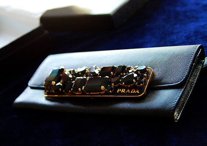 PRADA 宝石 钱包 手包