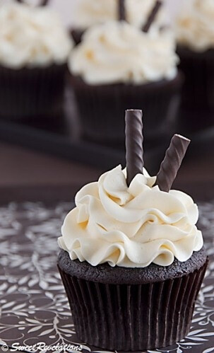 Dark Chocolate Peppermint Cupcakes