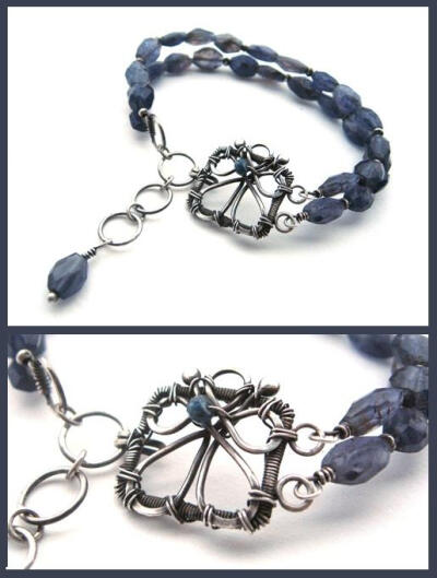 iolite silver bracelet