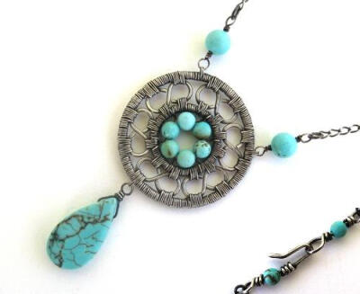 turquoise silver necklace