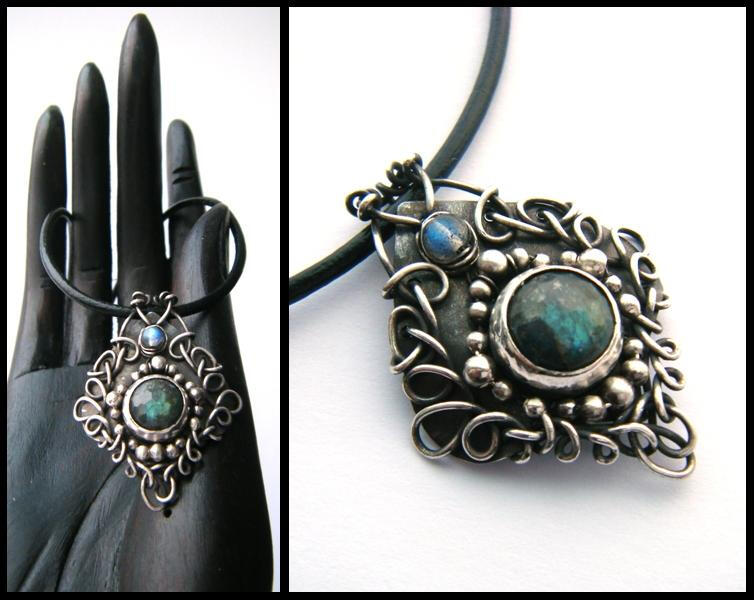 labradorite bezel necklace 2