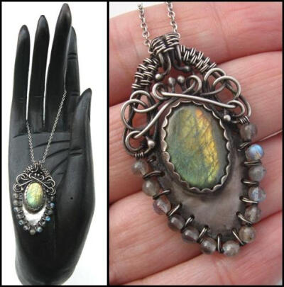 woven labradorite necklace