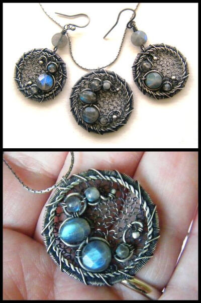 round labradorite set