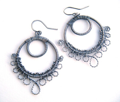 silver earrings