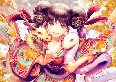 謹賀新年2013 | 麻谷 [pixiv] http://www.pixiv.net/member_illust.php?mode=medium&illust_id=32542064